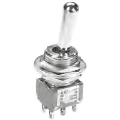 TE Connectivity Toggle Switch, Panel Mount, On-Off-(On), DPDT, Solder Terminal
