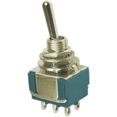 TE Connectivity Toggle Switch, Panel Mount, On-(On), SPDT, Solder Terminal