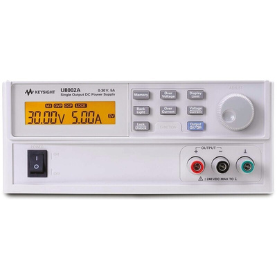 Keysight Technologies U8000 Series Digital Bench Power Supply, 0 → 30V, 0 → 5A, 1-Output, 150W - RS