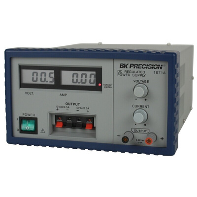 BK Precision 1671A Series Digital Bench Power Supply, 30V, 5A, 3-Output, 158W