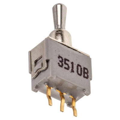 KNITTER-SWITCH Toggle Switch, PCB Mount, (On)-Off-(On), SPDT, Through Hole Terminal