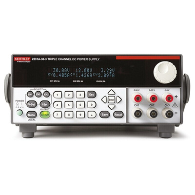 Keithley 2231A-30-3 Series Analogue, Digital Bench Power Supply, 0 → 5V, 2 x 0 → 3A, 3-Output, 195W - RS