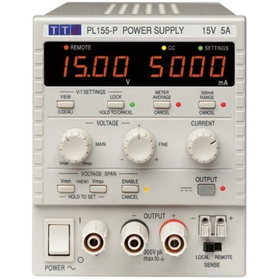 Aim-TTi PL-P Series Digital Bench Power Supply, 0 → 15V, 0 → 5A, 1-Output, 75W