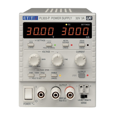 Aim-TTi PL-P Series Digital Bench Power Supply, 0 → 30V, 0 → 3A, 1-Output, 90W