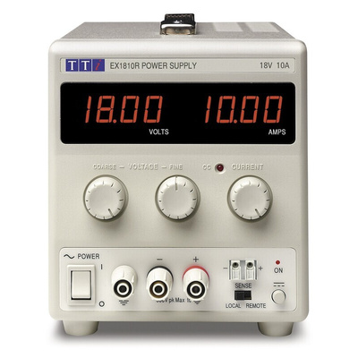 Aim-TTi EX-R Series Digital Bench Power Supply, 0 → 18V, 0 → 10A, 1-Output, 180W - RS Calibrated