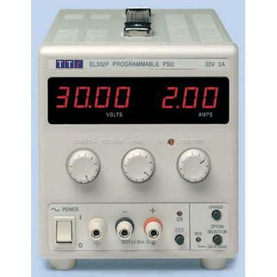 Aim-TTi EL302 Series Digital Bench Power Supply, 0 → 30V, 0 → 2A, 1-Output, 60W - UKAS Calibrated