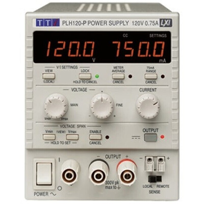 Aim-TTi PL-P Series Digital Bench Power Supply, 0 → 120V, 0 → 750mA, 1-Output, 90W - RS Calibrated
