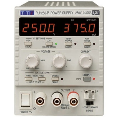 Aim-TTi PL-P Series Digital Bench Power Supply, 0 → 250V, 0 → 375mA, 1-Output, 94W - UKAS Calibrated