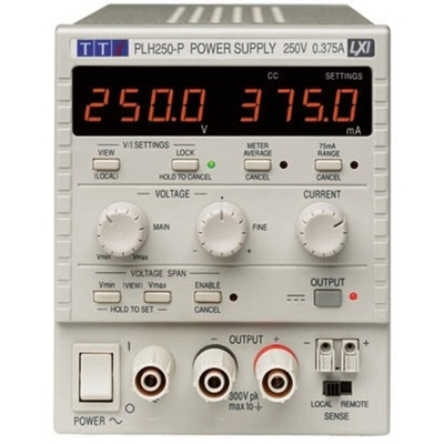 Aim-TTi PL-P Series Digital Bench Power Supply, 0 → 250V, 0 → 375mA, 1-Output, 94W - RS Calibrated
