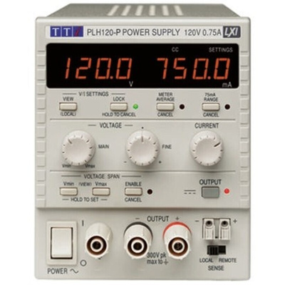 Aim-TTi PL-P Series Digital Bench Power Supply, 0 → 120V, 0 → 750mA, 1-Output, 90W