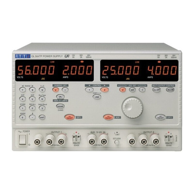 Aim-TTi QL Series II Series Digital Bench Power Supply, 0 → 56V, 0 → 2A, 3-Output, 242W - UKAS Calibrated