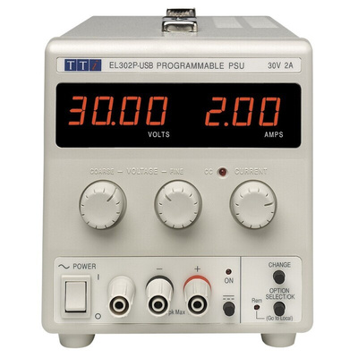 Aim-TTi EL302 Series Digital Bench Power Supply, 0 → 30V, 0 → 2A, 1-Output, 60W - UKAS Calibrated