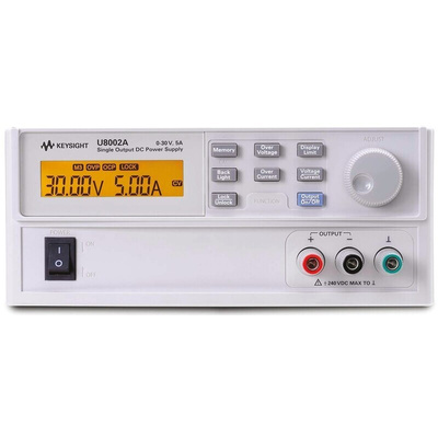 Keysight Technologies U8000 Series Digital Bench Power Supply, 0 → 30V, 0 → 5A, 1-Output, 150W - UKAS