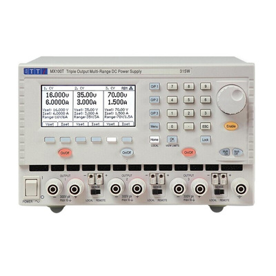Aim-TTi MX Series Digital Bench Power Supply, 0 → 16V, 0 → 3A, 3-Output, 315W - RS Calibrated