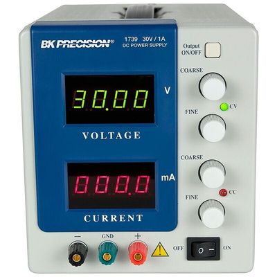 BK Precision Digital Bench Power Supply, 0 → 30V, 0 → 999.9mA, 1-Output, ≤70W - UKAS Calibrated