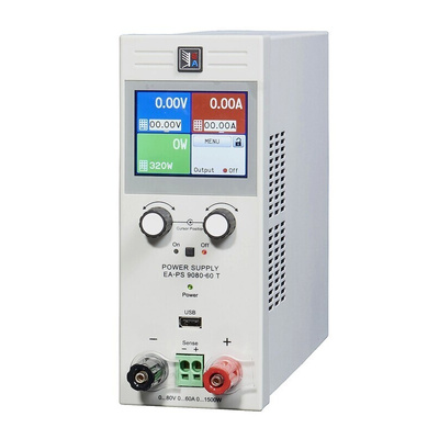 EA Elektro-Automatik EA-PS 9000 T Series Digital Bench Power Supply, 0 → 500V, 6A, 1-Output, 1kW - RS Calibrated