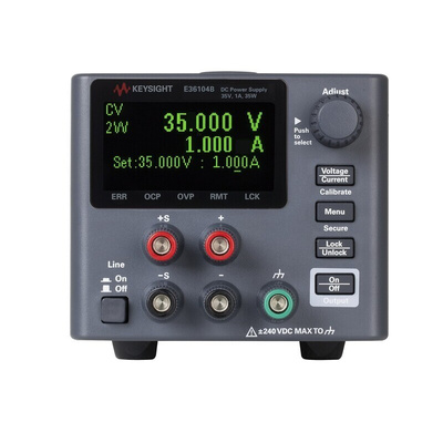 Keysight Technologies E36100B Series Digital Bench Power Supply, 35V, 1A, 1-Output, 35W