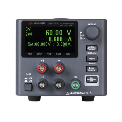 Keysight Technologies E36100B Series Digital Bench Power Supply, 0 → 60V, 600mA, 1-Output, 36W