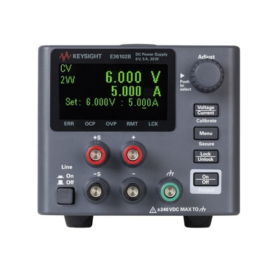 Keysight Technologies E36100B Series Digital Bench Power Supply, 6V, 5A, 1-Output, 30W - RS Calibrated