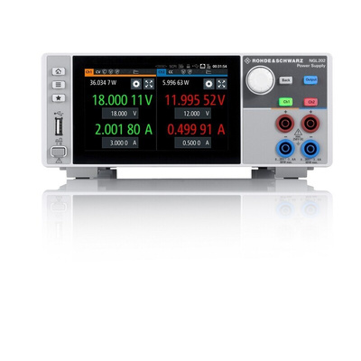 Rohde & Schwarz NGL200 Series Digital Bench Power Supply, 0 → 20V, 6A, 2-Output, 120W