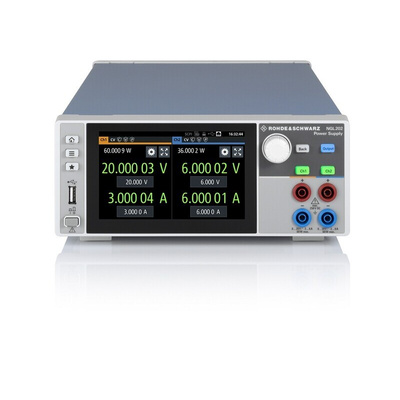 Rohde & Schwarz NGL200 Series Digital Bench Power Supply, 0 → 20V, 6A, 2-Output, 120W