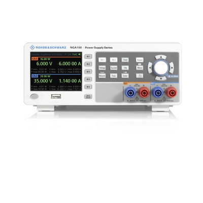 Rohde & Schwarz NGA100 Series Bench Power Supply, 0 → 35V, 6A, 2-Output, 80W - RS Calibrated