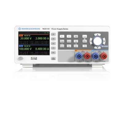 Rohde & Schwarz NGA100 Series Bench Power Supply, 0 → 100V, 2A, 2-Output, 80W - RS Calibrated