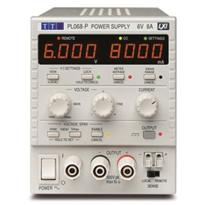 Aim-TTi PL-P Series Digital Bench Power Supply, 0 → 6V, 0 → 8A, 1-Output, 94W - UKAS Calibrated