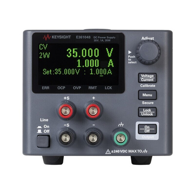 Keysight Technologies E36100B Series Digital Bench Power Supply, 35V, 1A, 1-Output, 35W - RS Calibrated
