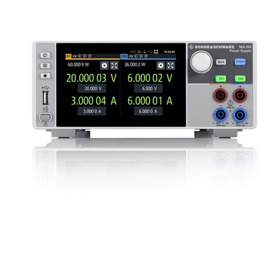 Rohde & Schwarz NGL200 Series Bench Power Supply Bundle, 0 → 20V, 3 A, 6 A, 2-Output, 120W