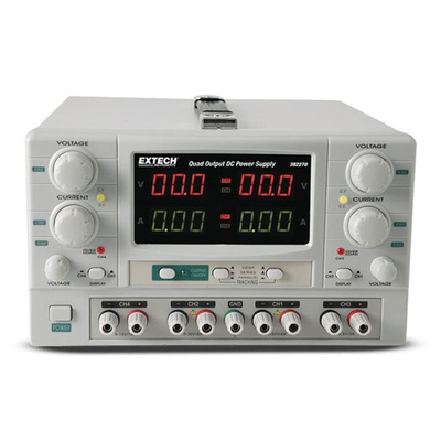 Extech 382 Series Analogue Bench Power Supply, 0 → 30V, 0 → 5A, 2-Output