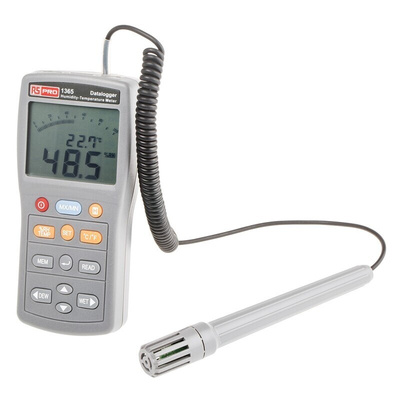 RS PRO 1365 Temperature & Humidity Data Logger, RS232, USB