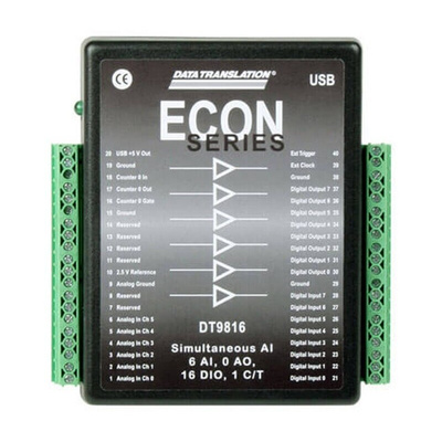 Digilent DT9816-S Data Acquisition, 2 Channel(s), USB, 750ksps, 16 bit