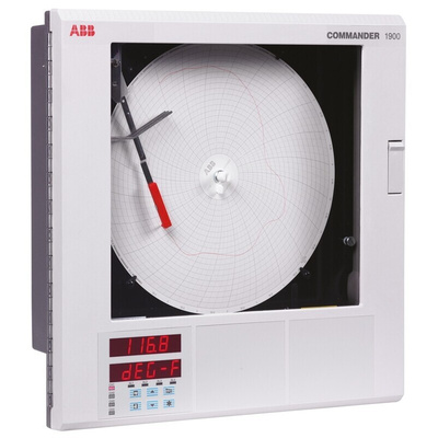 ABB C1912, 1 Input Channels, 1 Output Channels, Circular Chart Recorder Measures Current, Millivolt, Resistance,