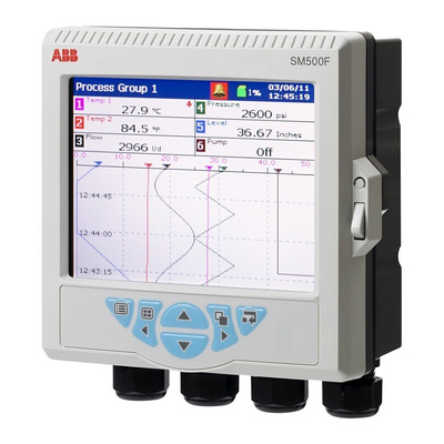 ABB SM50DCF, 6 Input Channels, 4 Output Channels, Videographic Chart Recorder Measures Current, Resistance,
