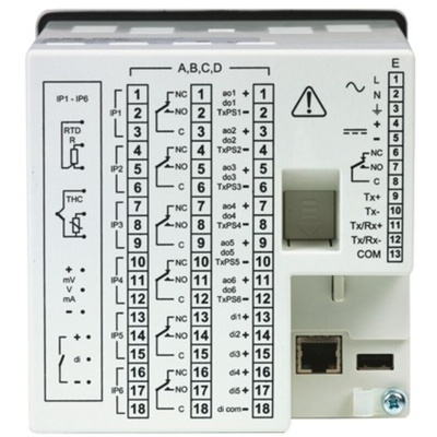 ABB RVG200, 12 Input Channels, 1 Output Channels, Paperless Chart Recorder Measures Current, Millivolt, Resistance,