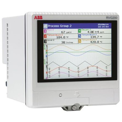 ABB RVG200, 6 Input Channels, 1 Output Channels, Paperless Chart Recorder Measures Current, Millivolt, Resistance,