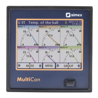 Simex SX-CMC99-04F0, 4 Input Channels, 4 Output Channels, Multichannel Controller Chart Recorder Measures Current,