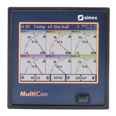 Simex SX-CMC99-04E0, 4 Input Channels, 4 Output Channels, Multichannel Controller Chart Recorder Measures Current,