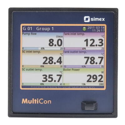 Simex SX-CMC99-04E0, 4 Input Channels, 4 Output Channels, Multichannel Controller Chart Recorder Measures Current,