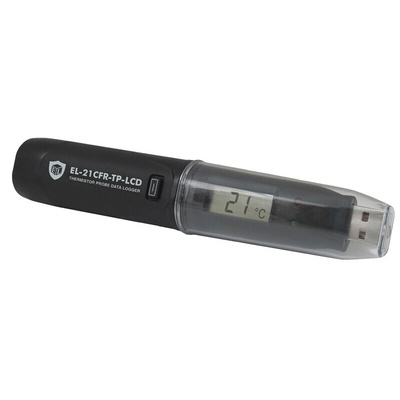 Lascar EL-21CFR-TP-LCD Temperature Data Logger, USB - UKAS Calibration