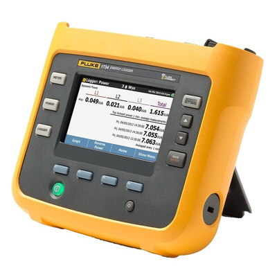 Fluke 1734/INTL Three Phase Power Energy Monitor & Logger, Bluetooth, USB A, USB Mini, Wi-Fi