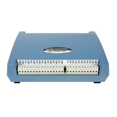 Digilent MCC USB-1208HS-4AO Data Acquisition, 8 SE/ 4 DIFF Channel(s), USB, 1ksps, 13 bit