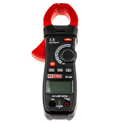 RS PRO RS380 Clamp Meter, Max Current 400A ac CAT III 600 V