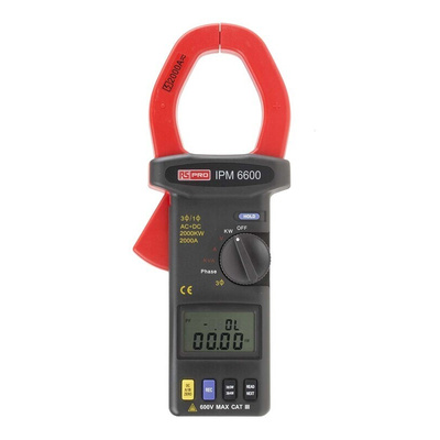 RS PRO IPM6600 Clamp Meter, Max Current 2000A ac CAT III 600 V