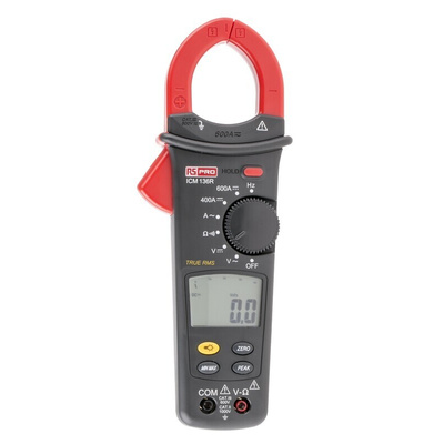 RS PRO ICM136R Clamp Meter, 600A dc, Max Current 600A ac CAT II 1000 V, CAT III 600 V