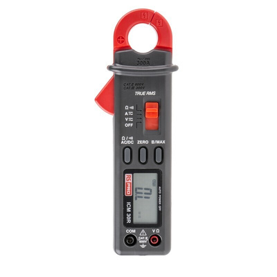 RS PRO ICM30R Clamp Meter, 300A dc, Max Current 300A ac CAT III 300V With UKAS Calibration