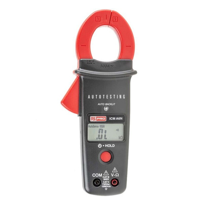 RS PRO ICMA6 Clamp Meter, Max Current 600A ac CAT II 1000 V, CAT III 600 V With RS Calibration