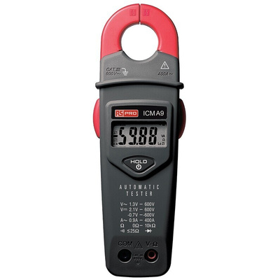 RS PRO ICMA9 Clamp Meter, Max Current 600A ac CAT II 1000 V, CAT III 600 V