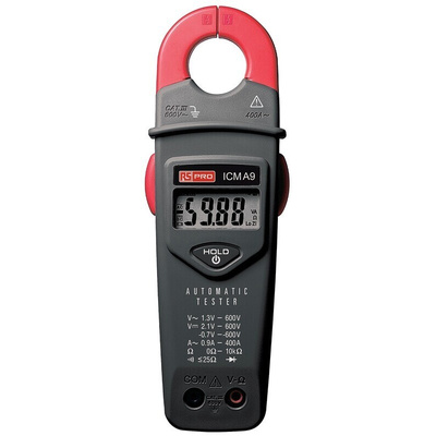 RS PRO ICMA9 Clamp Meter, Max Current 400A ac CAT II 1000 V, CAT III 600 V With RS Calibration